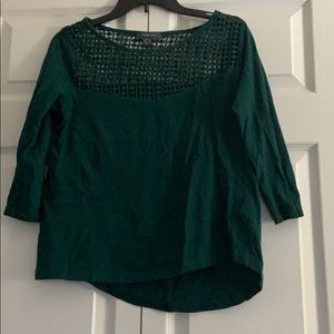 Green Quarter Length Sleeve Shirt